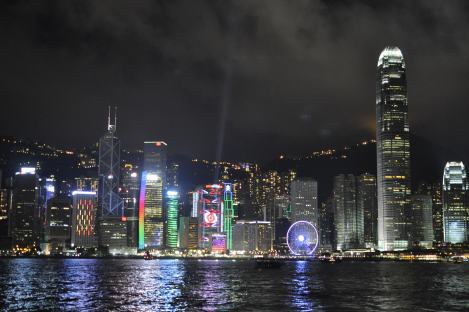 During the "Symphony of Lights"