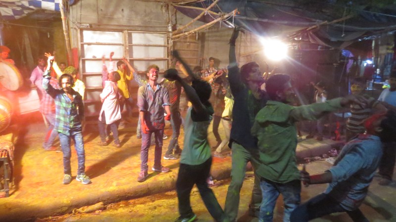 Playing with colors during the holi festival