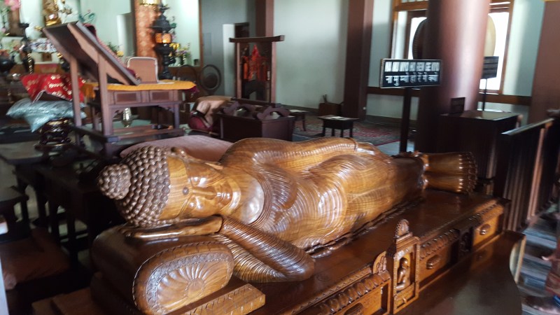 Buddha in Nirvana. The Dharmachakra Indo-Japon Buddhist Temple
