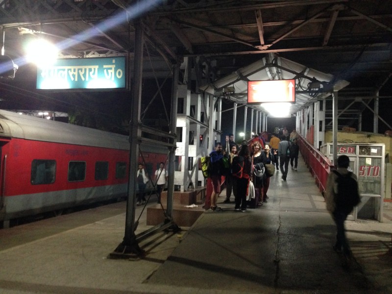 Manish waiting for us at the train station